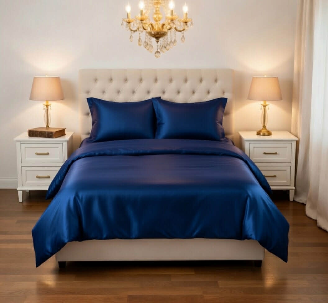 Cearșaf pilota din Mătase Naturală de Dud, 22 Momme KATERINNA, 180X200cm (1.80 m latime pat) . Certificat OEKO-TEX® Standard 100 - imagine 11