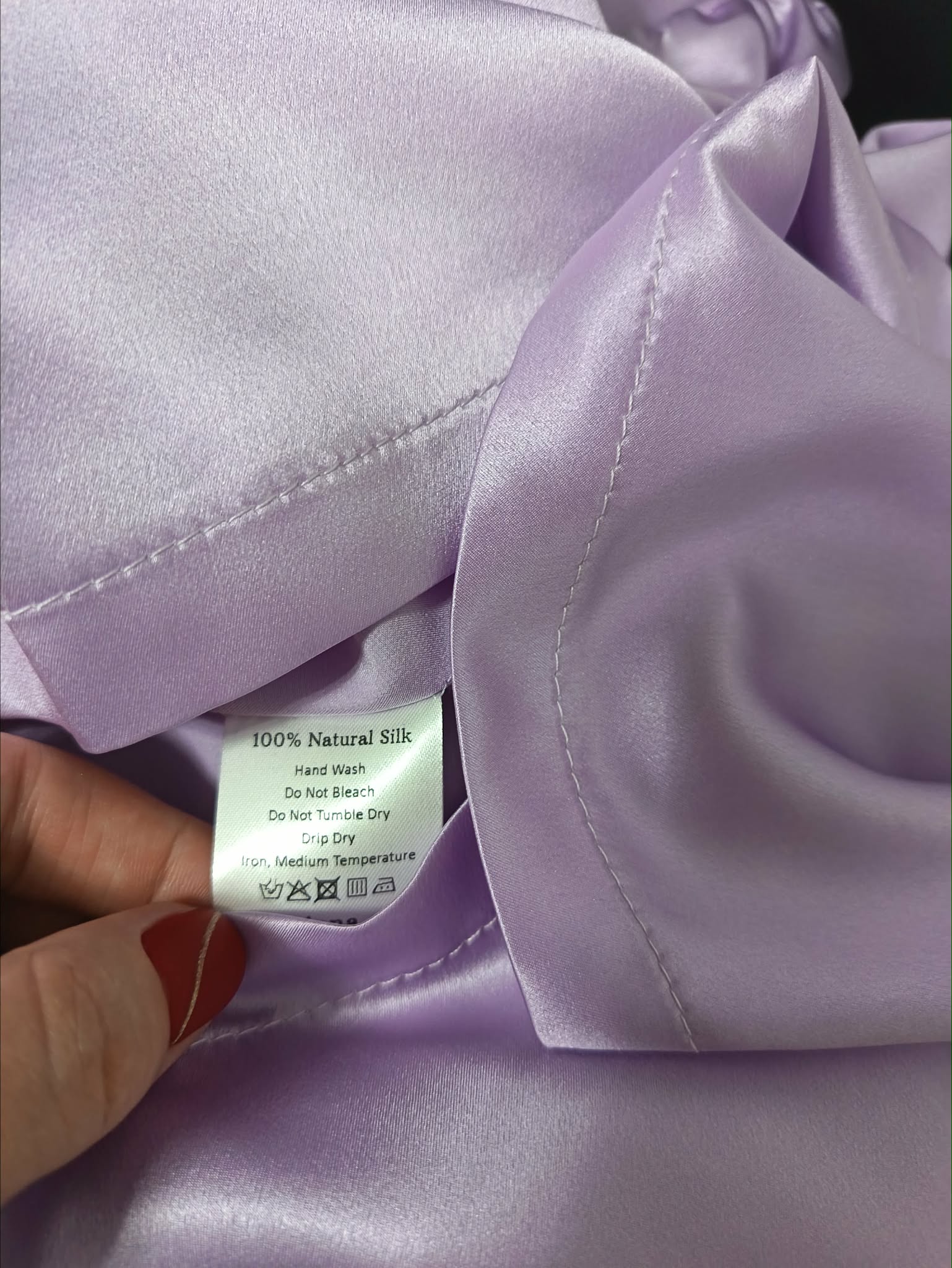 Cearșaf pat din Mătase Naturală de Dud, 22 Momme KATERINNA, 220X250cm (1.40 m latime pat) -Cu elastic. Certificat OEKO-TEX® Standard 100 - imagine 15