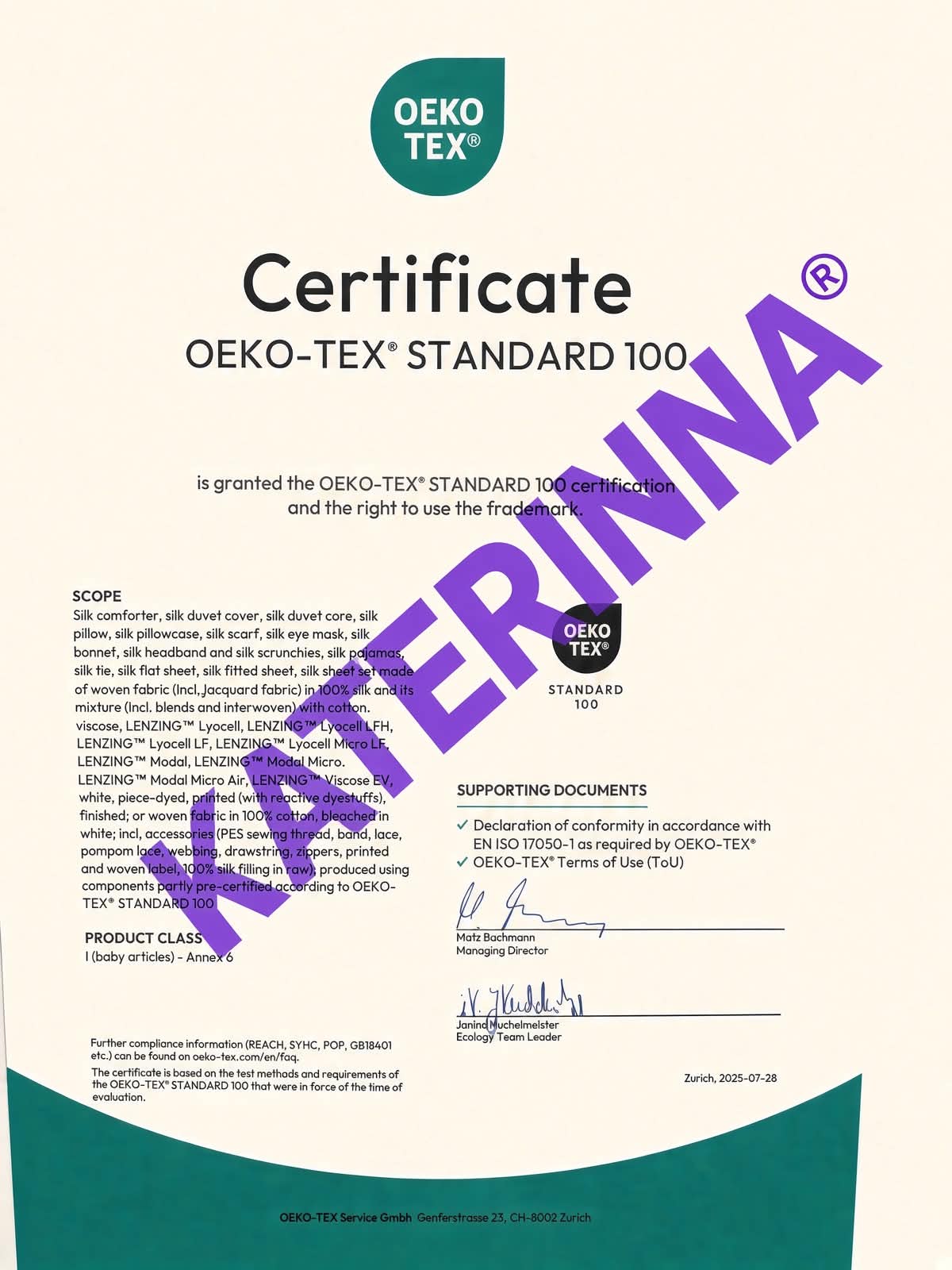 Halat bărbați din Mătase Naturală 100% de dud, Verde Măslin, Certificat OEKO-TEX® Standard 100 – KATERINNA - imagine 2